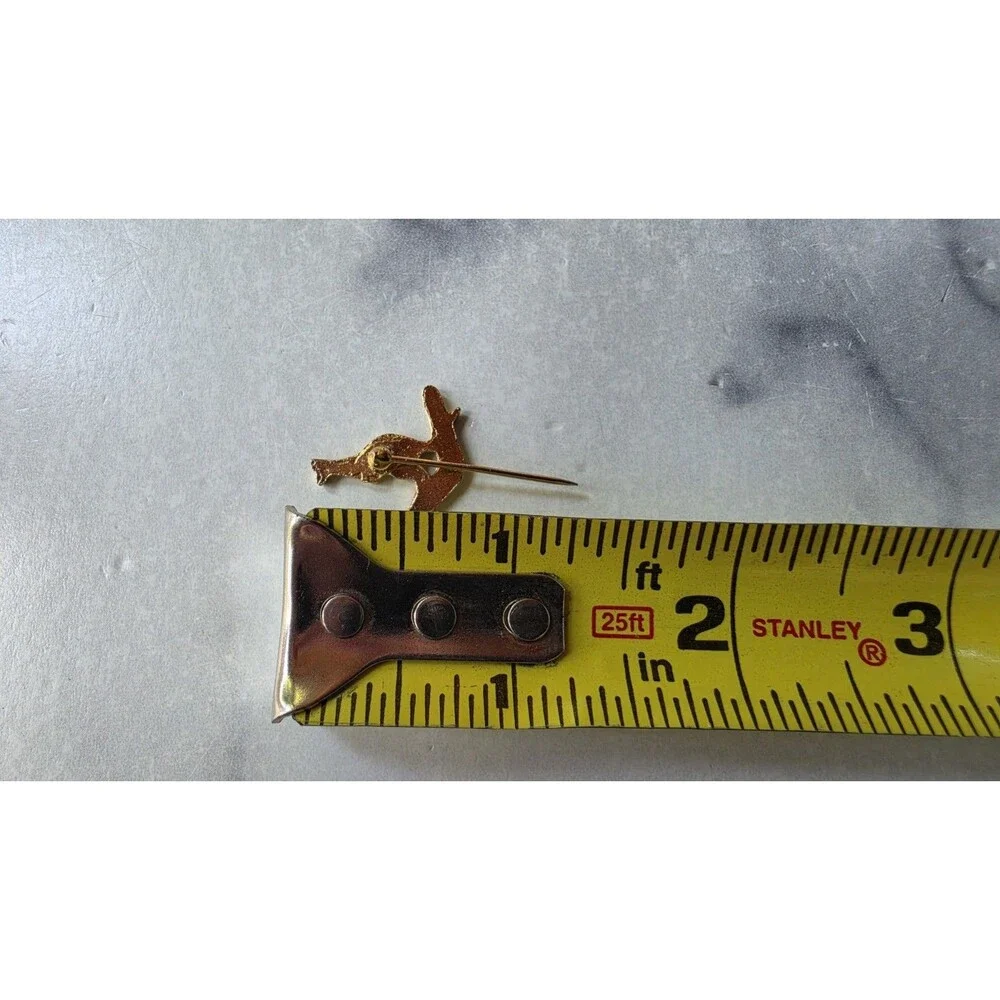 Kangaroo On Boomerang Gold Tone Metal Stick Pin Vintage READ Description